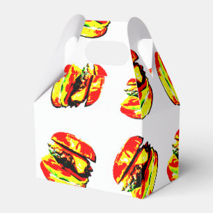 Burger Pattern Favour Box