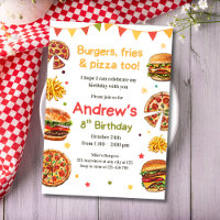Burger & Pizza Birthday Foodie Birthday Fast Food