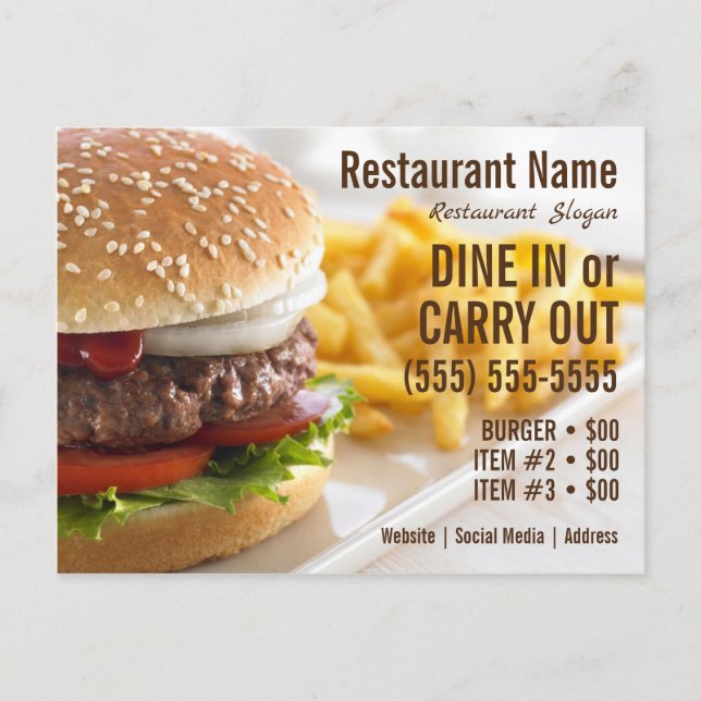 Burger Postcard (Front)