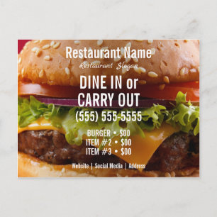 Burger Postcard