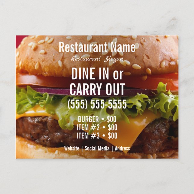 Burger Postcard (Front)