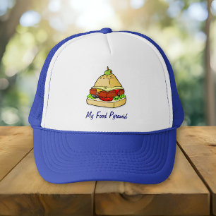 Burger pyramid trucker hat