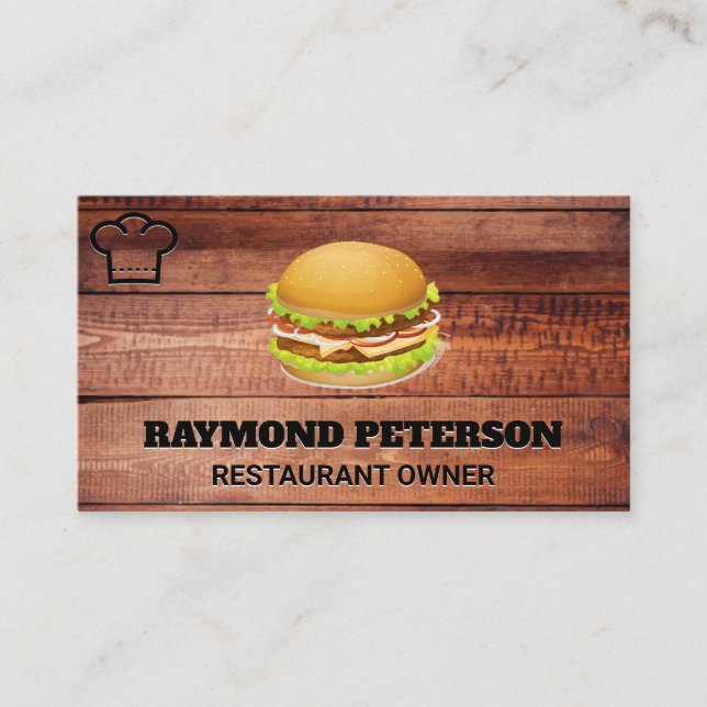 Burger | Restaurant Business Card (Front)