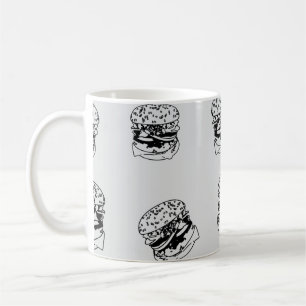 Burger Shop Style Pattern Coffee Mug