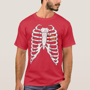 Burger Skeleton Xray Hamburger Fast Food French Fr T-Shirt