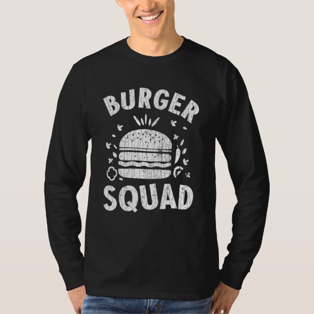 Burger Squad Hamburger Cheeseburger Graphic T-Shirt (Front)