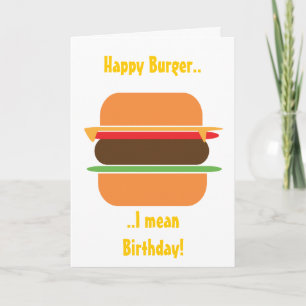 Burger themed Greeting card