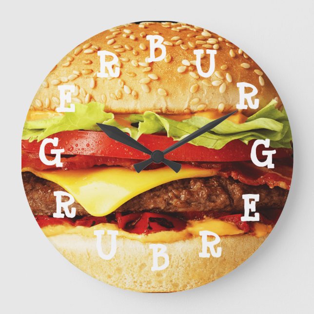 Burger Time Large Clock (Front)