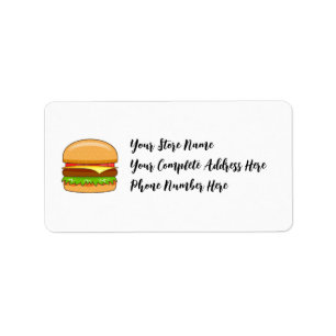 Burger Vector Illustration Label