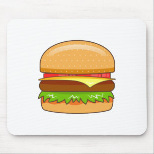 Burger Vector Illustration Mouse Pad