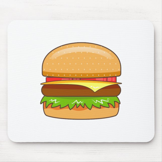  Burger Vector Illustration Mouse Pad (Front)