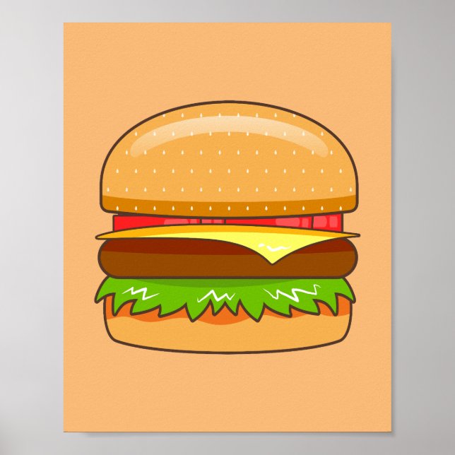 Burger Vector Illustration  Poster (Front)