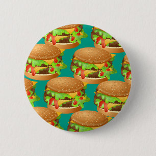 Burger Wallpaper 6 Cm Round Badge