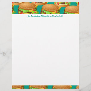 Burger Wallpaper, Burger Wallpaper, Your Name, ... Letterhead Design