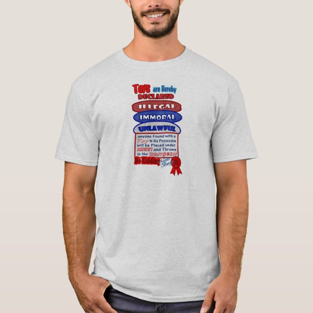 Burgermeister Edict Toys Unlawful Christmas Design T-Shirt (Front)