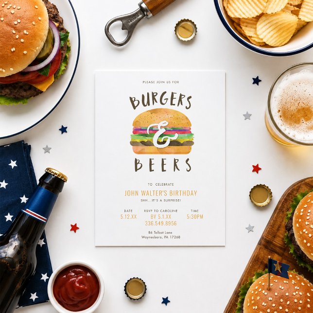 Burgers and Beers Invitation (Creator Uploaded)