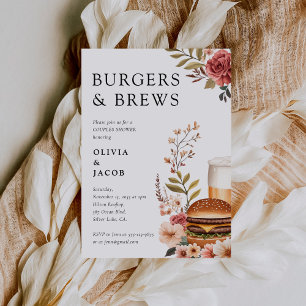 Burgers and Brews Couples Shower Invitation