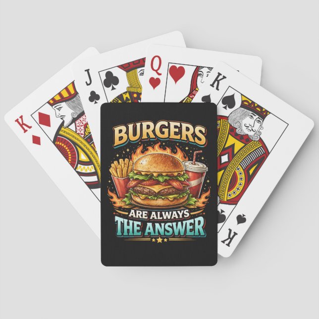 Burgers Are Always the Answer Playing Cards (Back)