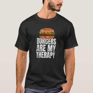 Burgers Are My Therapy Fast Food Foodie Premium T-Shirt