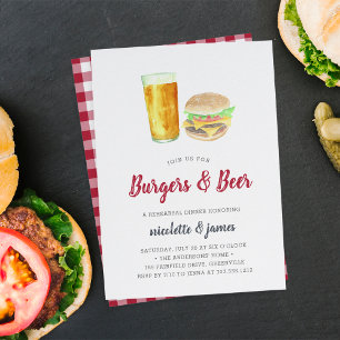 Burgers & Beer Rehearsal Dinner Invitation