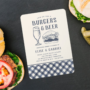 Burgers & Beer Rehearsal Dinner  Invitation