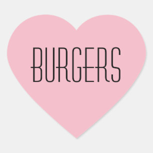 Burgers Heart Sticker