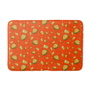 Burgers pattern bath mat