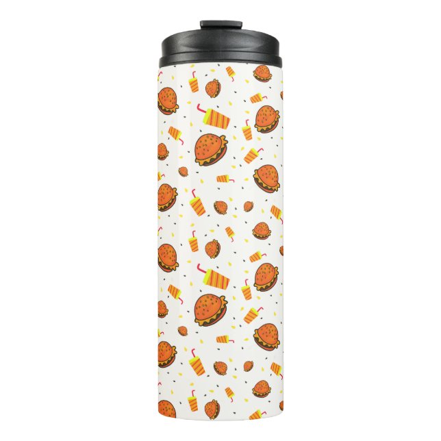 Burgers pattern thermal tumbler (Front)