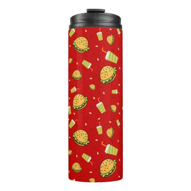 Burgers pattern thermal tumbler (Front)