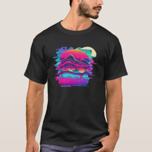 Burgers Synthwave 80s Retrowave Aesthetic T-Shirt