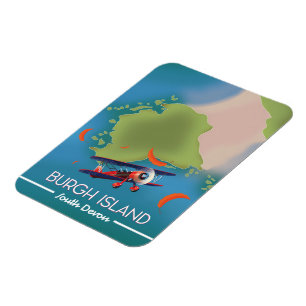 Burgh Island Devon travel map Magnet