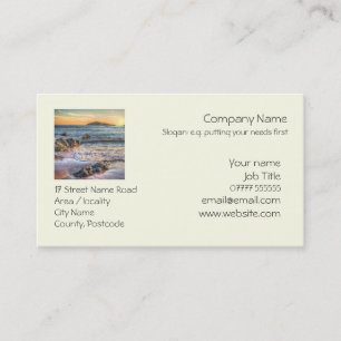 Burgh Island from Bantham at Sundown... Business Card