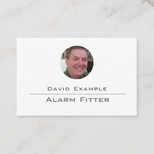 Burglar Alarm Fitter with Photo of Holder Business Card