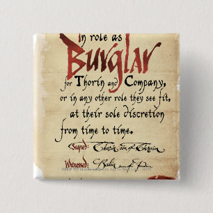Burglar Contract 15 Cm Square Badge