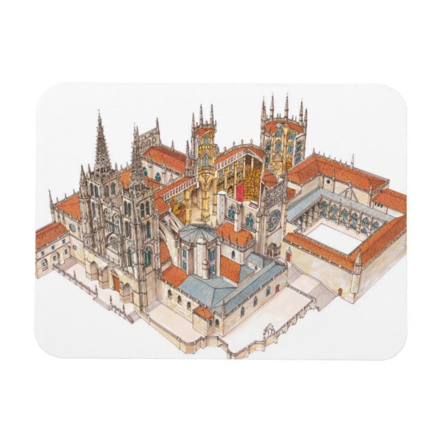 Burgos Cathedral. Spain Magnet (Horizontal)