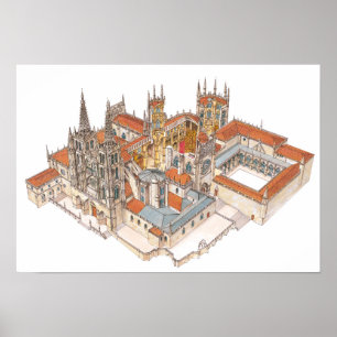 Burgos Cathedral. Spain Poster