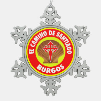 Burgos Snowflake Pewter Christmas Ornament
