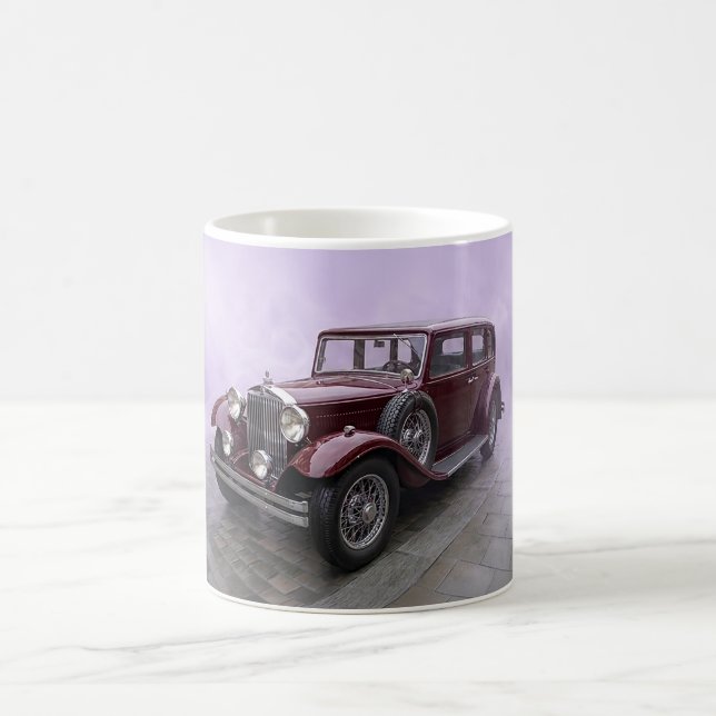 Burgundy 1930's Luxury Sedan Coffee Mug (Center)