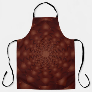 Burgundy abstract pattern. Traditional ornaments.  Apron