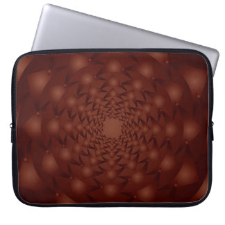 Burgundy abstract pattern. Traditional ornaments.  Laptop Sleeve