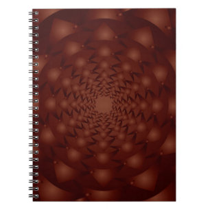 Burgundy abstract pattern. Traditional ornaments. Notebook