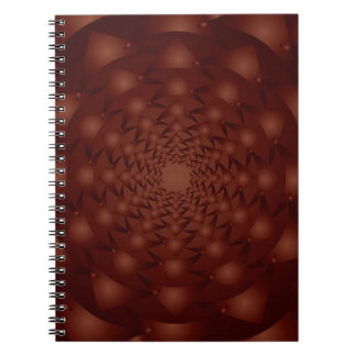 Burgundy abstract pattern. Traditional ornaments.  Notebook