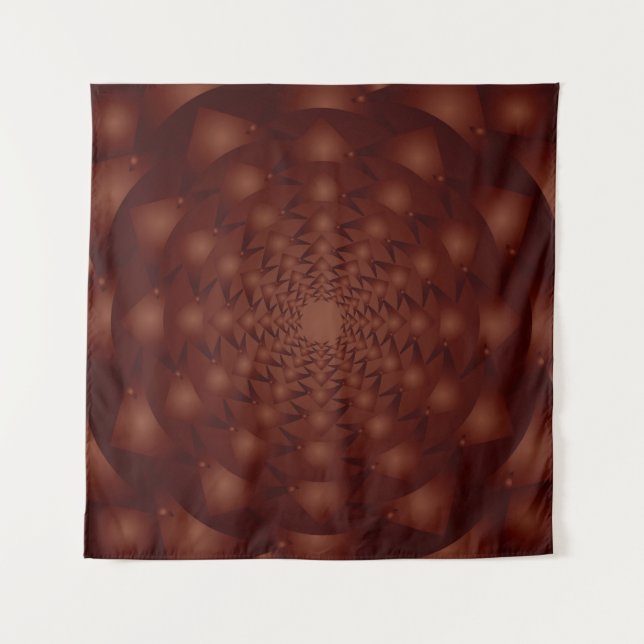 Burgundy abstract pattern. Traditional ornaments.  Tapestry (Front)