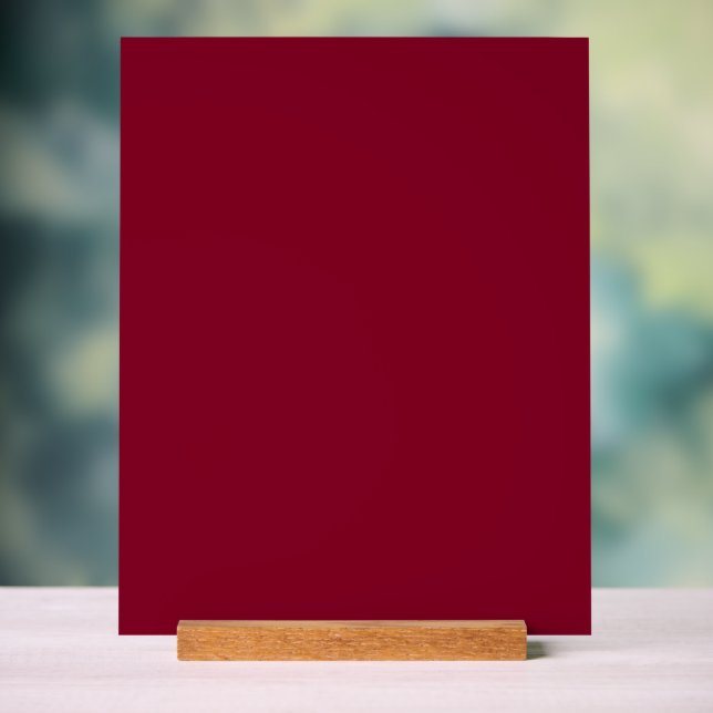 Burgundy Acrylic Sign (Neutral)