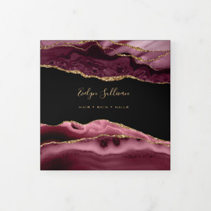 Burgundy Agate Trifold Brochure