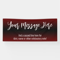 Burgundy and Black Ombre Add Your Custom Text