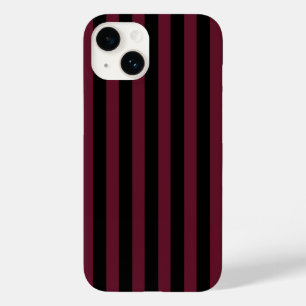 Burgundy and black stripes Case-Mate iPhone 14 case