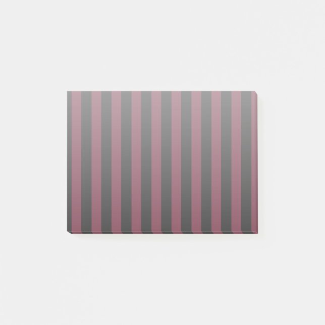 Burgundy and black stripes post-it notes (Front)