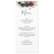 Burgundy and Blue Floral Wedding Menu