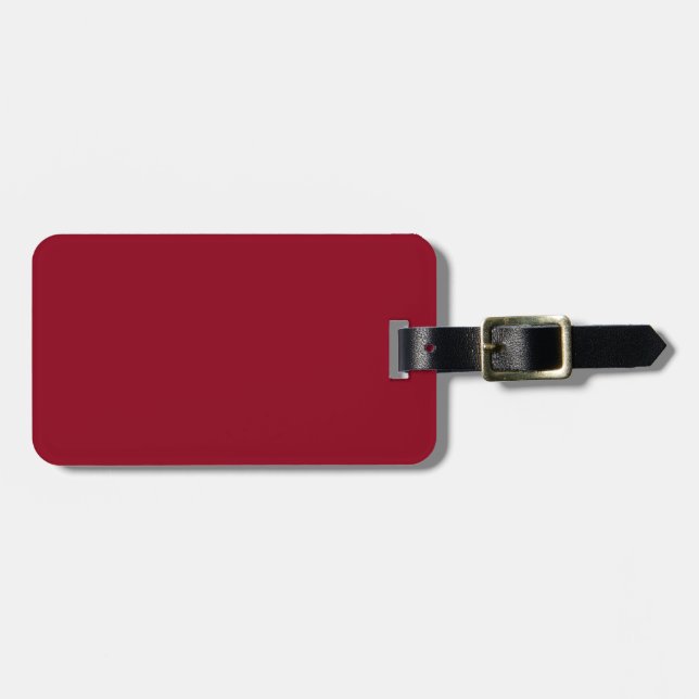 Burgundy and Blue Luggage Tag (Front Horizontal)